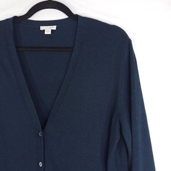 *SOLD* J Jill Womens Cardigan Sweater Size M 100% Cotton Blue Duster Long Sleeve - Picture 7 of 7